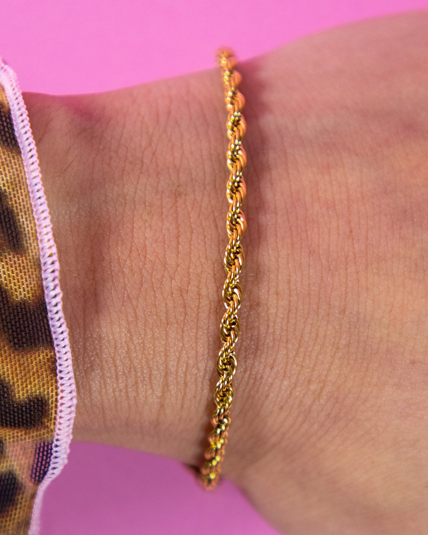 Twisted Rope Bracelet Gold