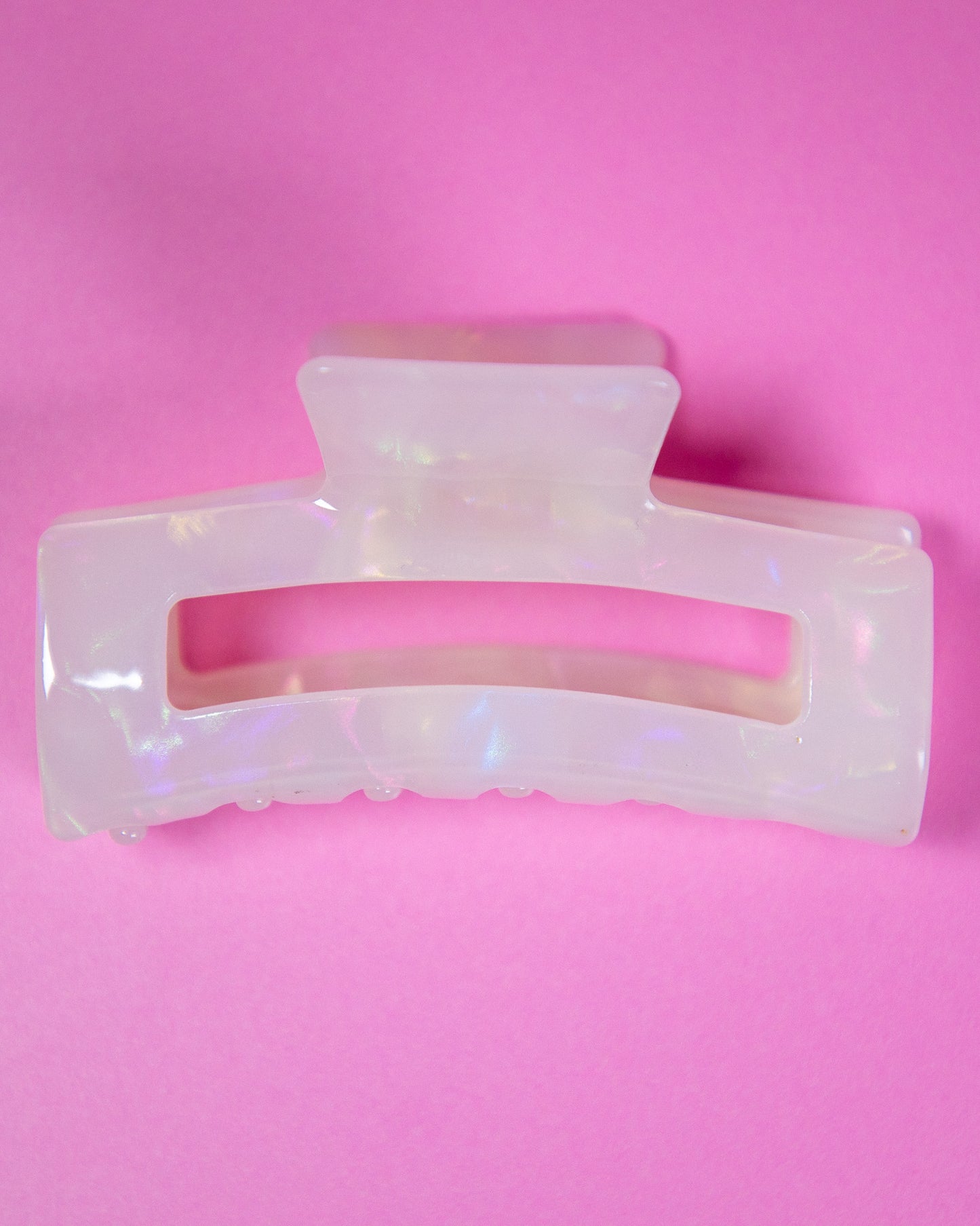 Cut Out Hair Clip White