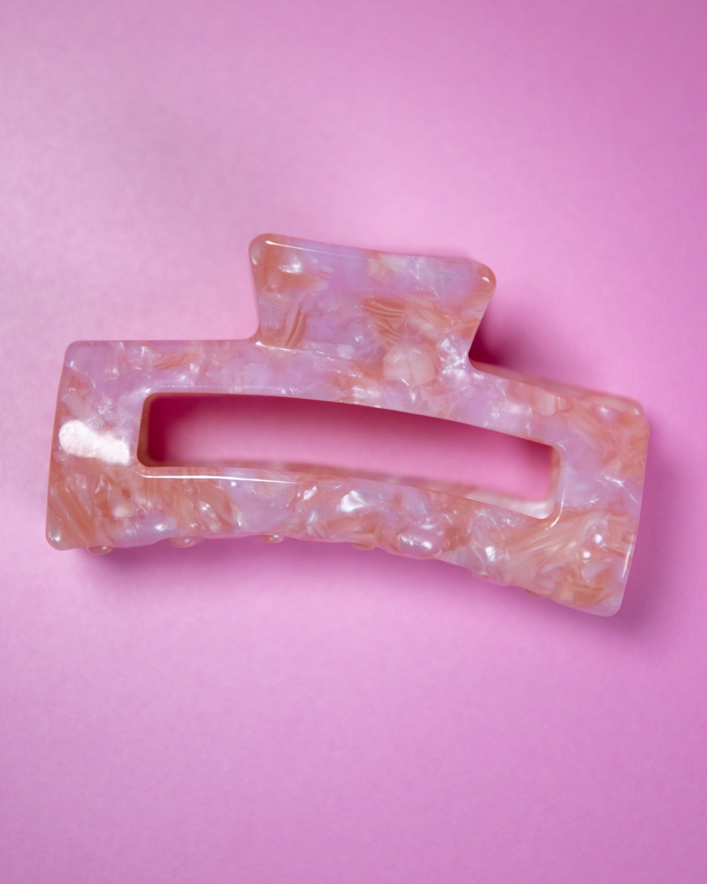 Cut Out Hair Clip Pink
