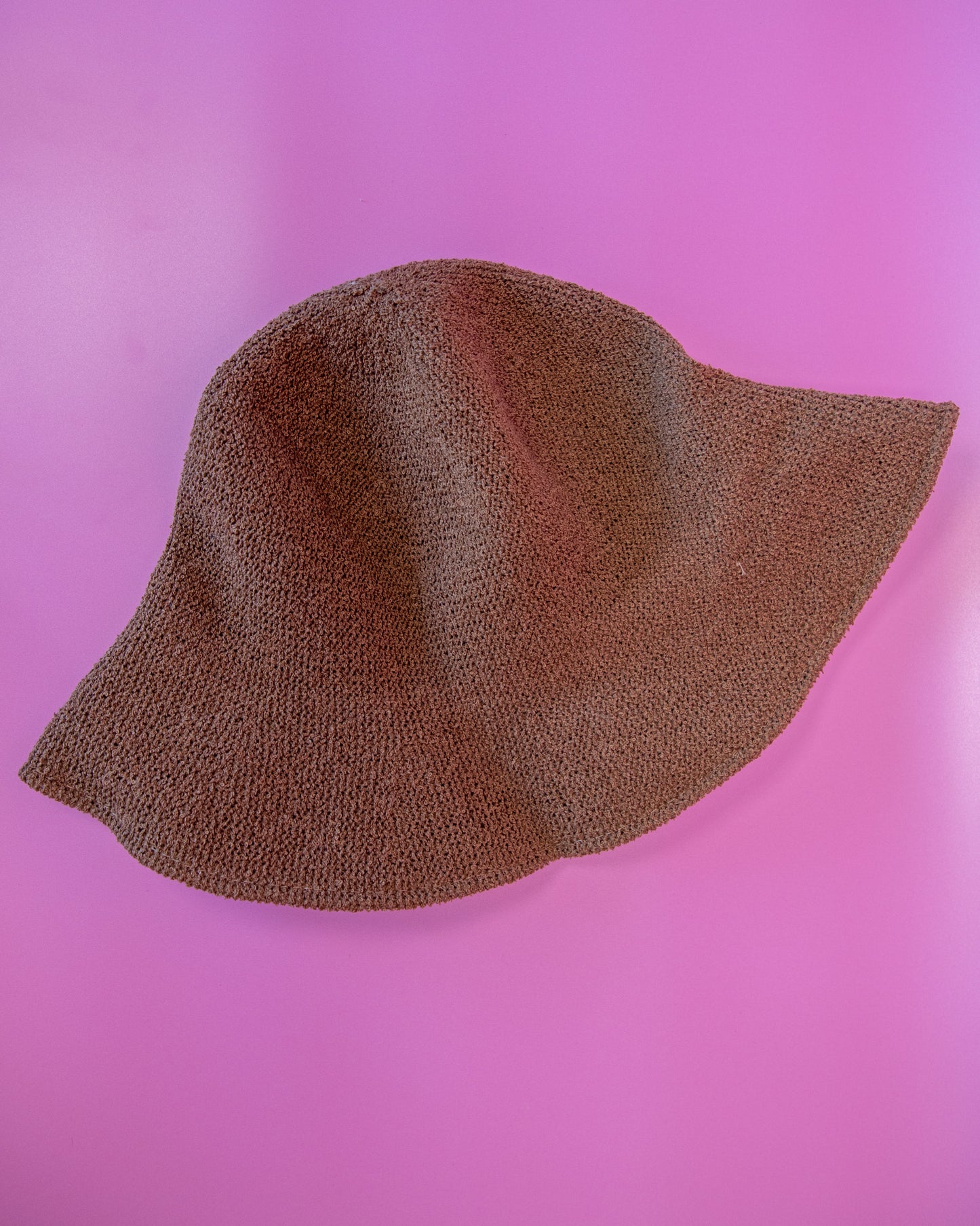 Soft Knitted Summer Hat Brown