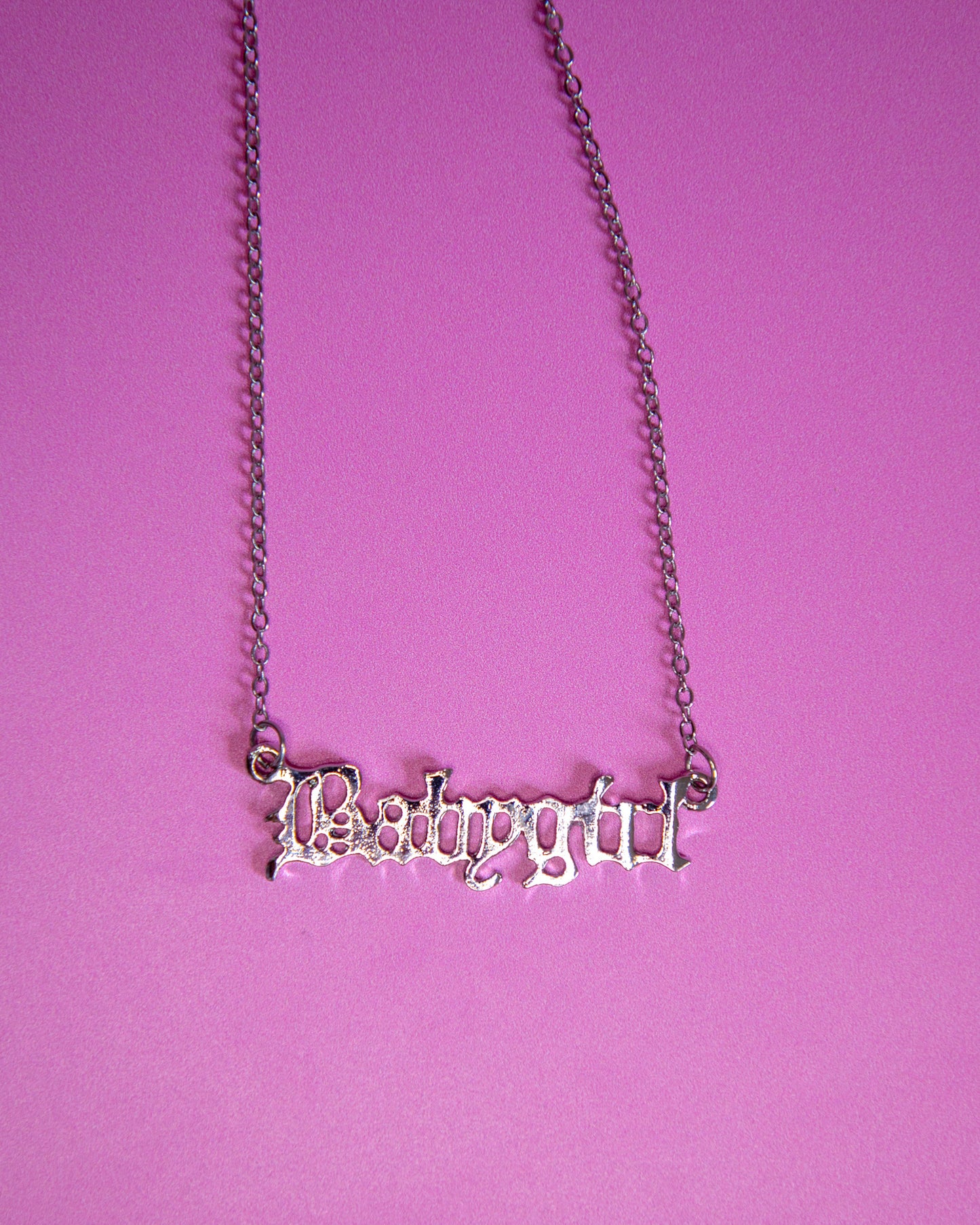 Babygirl Pendant Necklace Silver