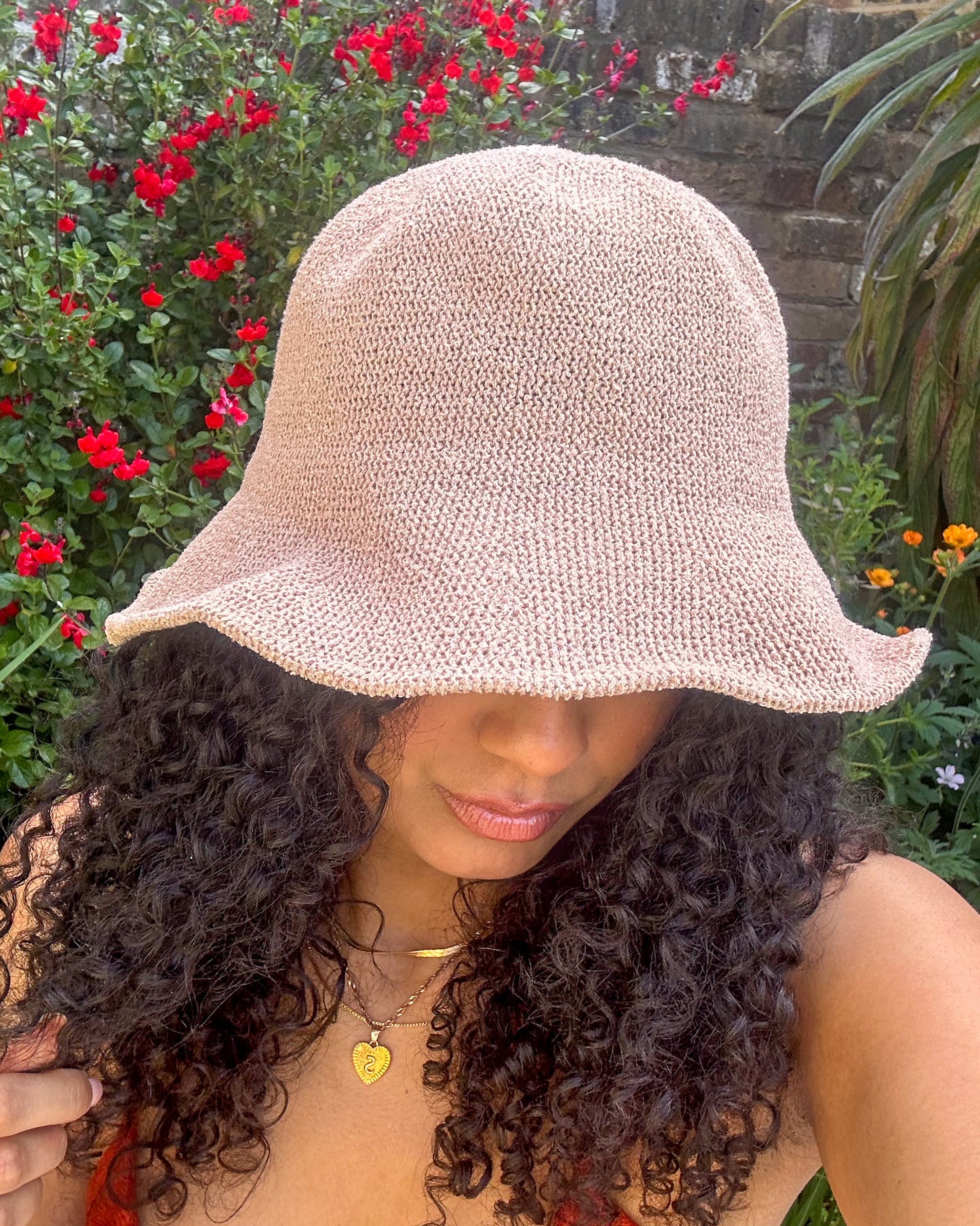 Soft Knitted Summer Hat Beige