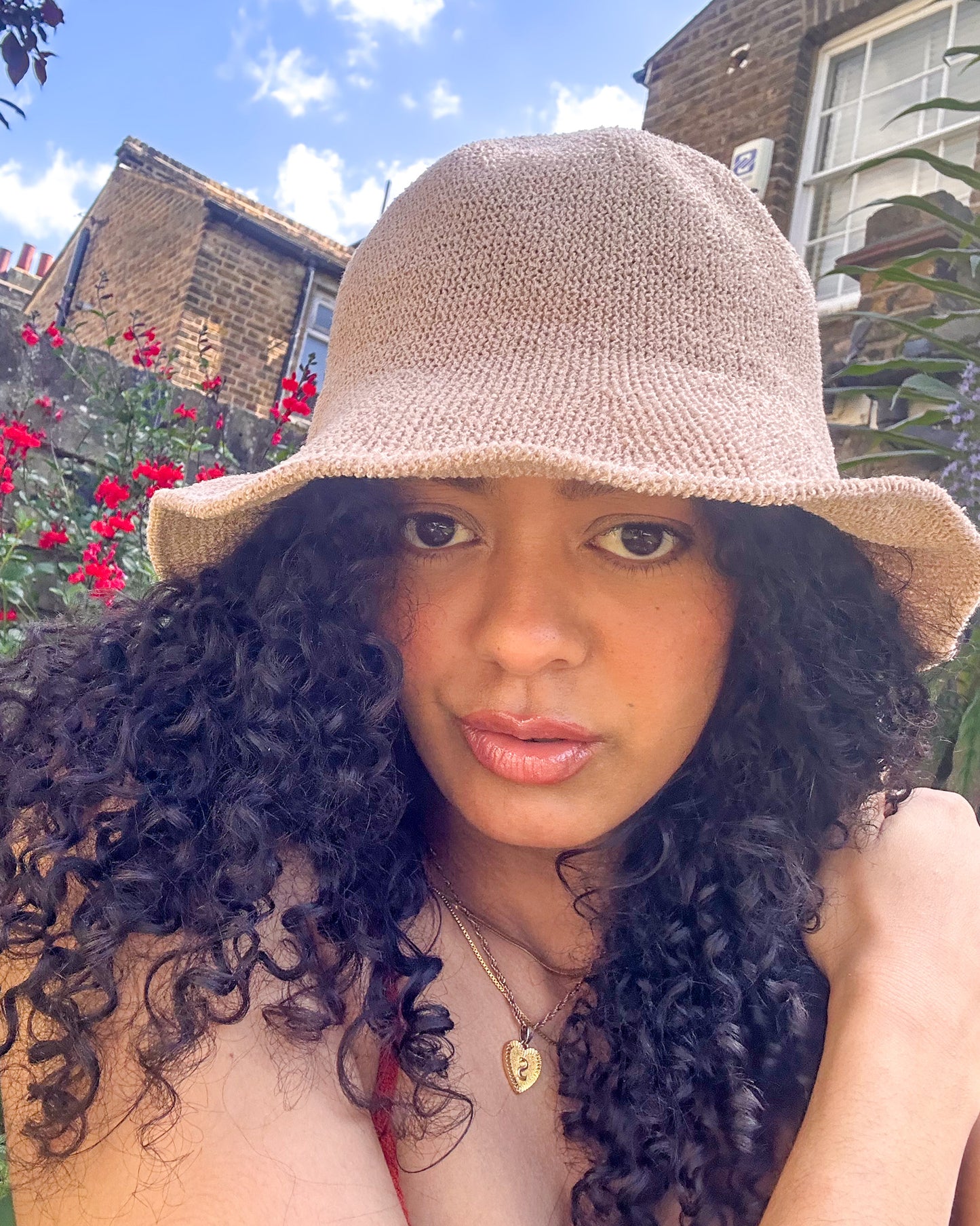 Soft Knitted Summer Hat Beige