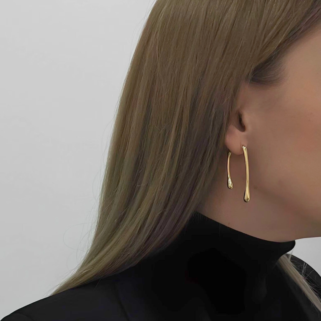 Drip Drop Earrings Gold