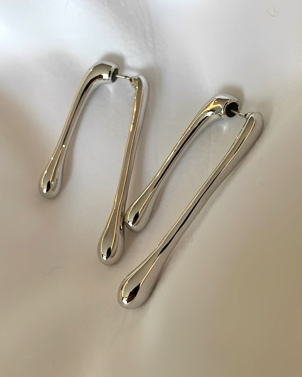 Drip Drop Earrings Silver