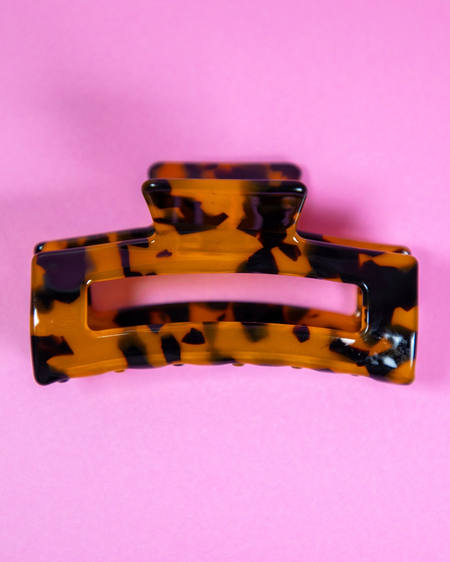 Cut Out Hair Clip Brown Tortoise Shell