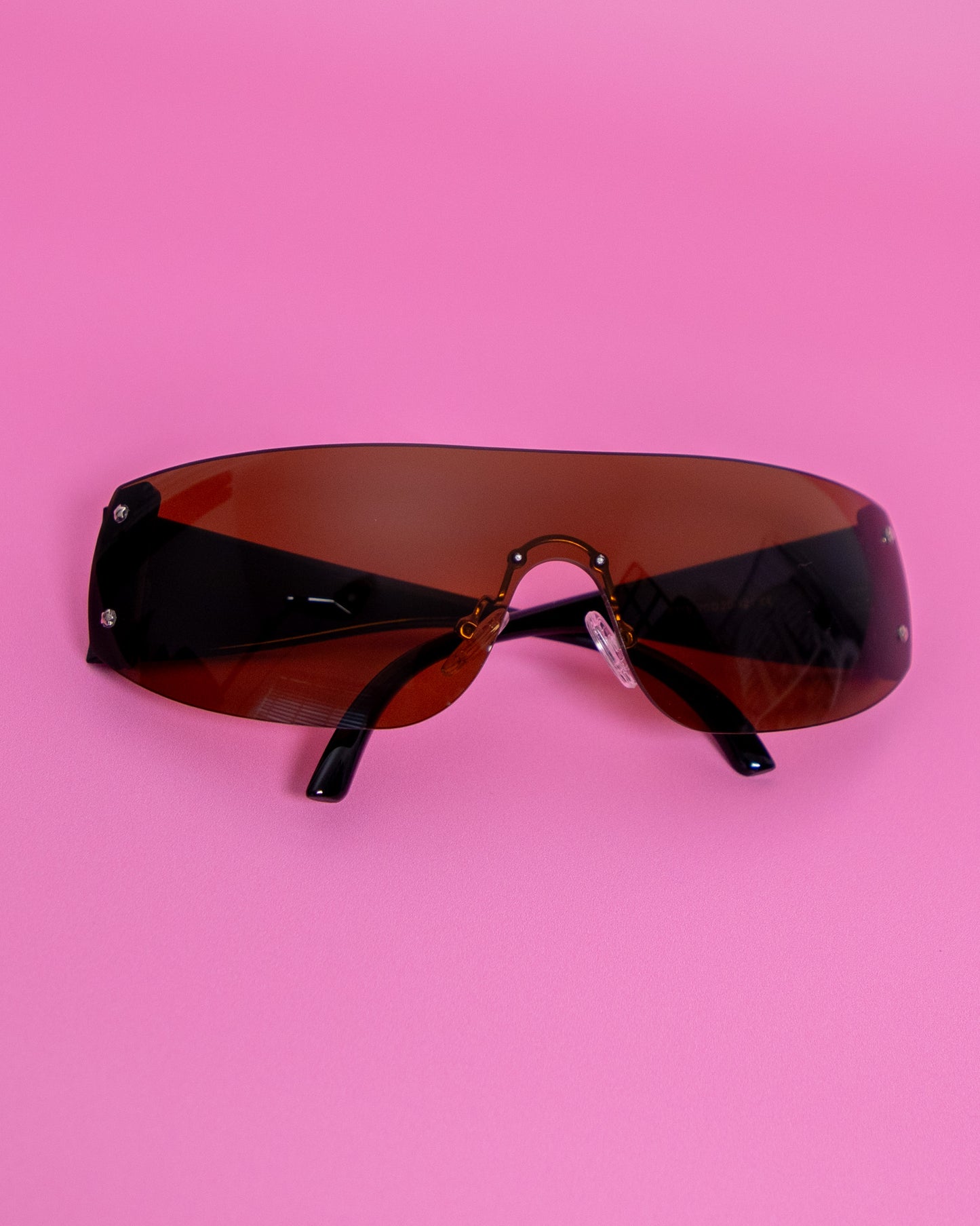 Y2K Rimless Sunglasses Brown