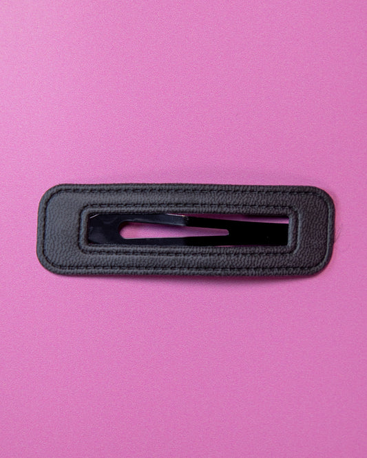Vegan Leather Clip Grey