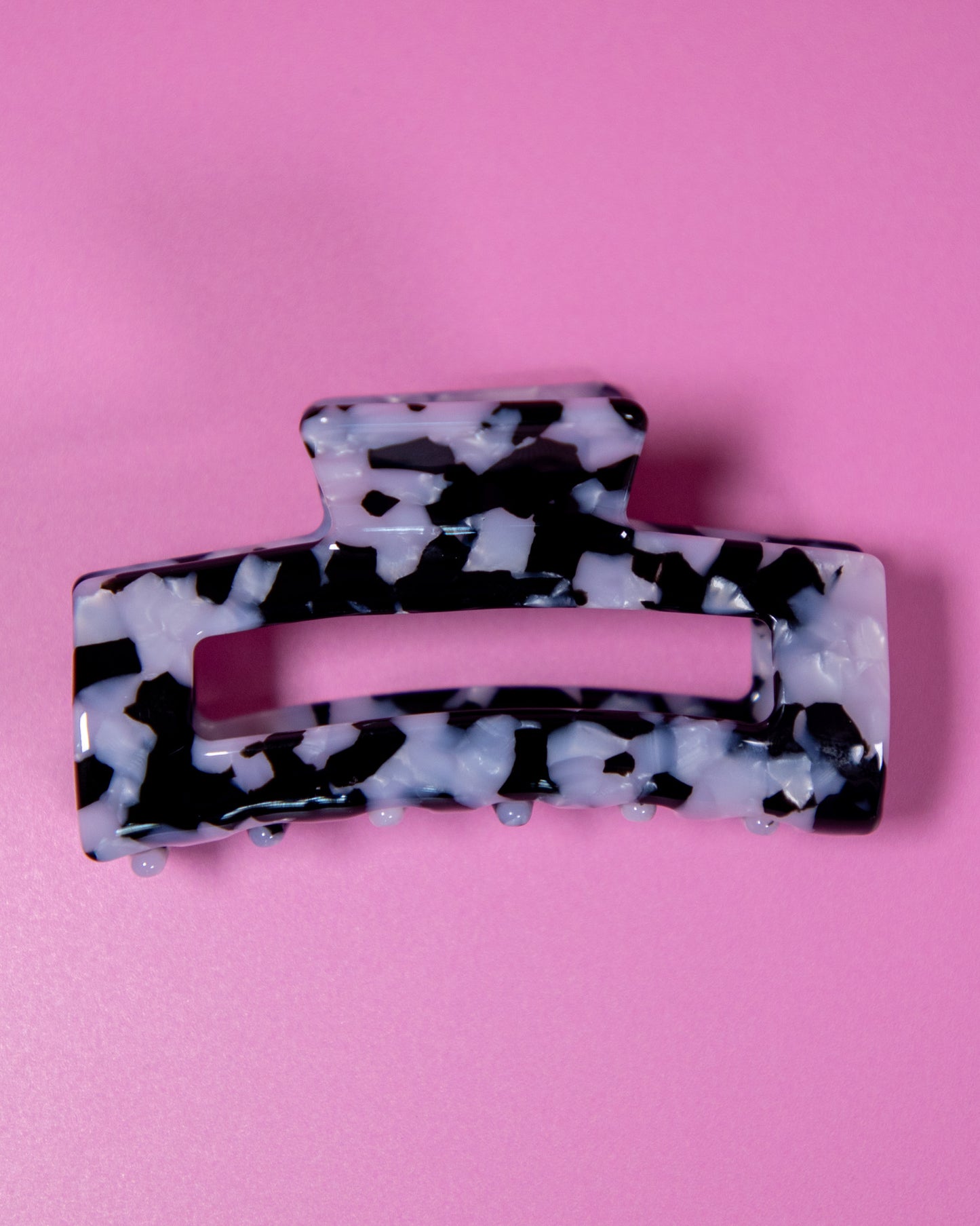 Cut Out Hair Clip Black Tortoise Shell