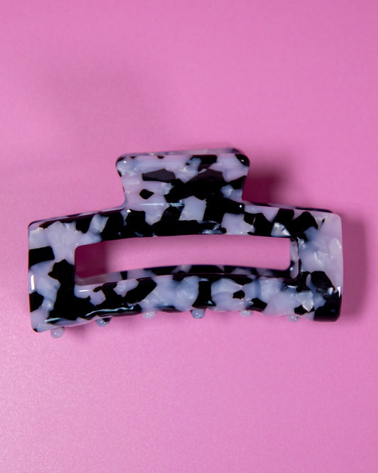 Cut Out Hair Clip Black Tortoise Shell