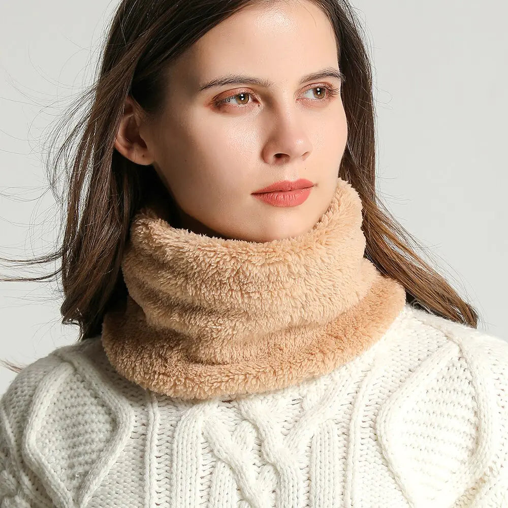 Plush Snood Scarf Brown