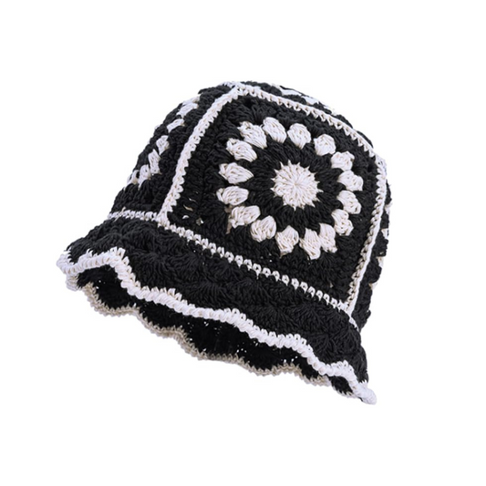 Crochet Bucket Hat Black