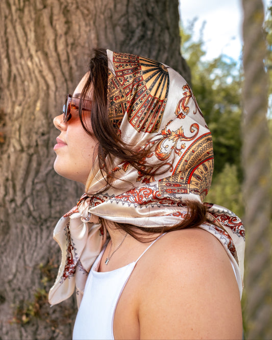 Silk Scarf Cream