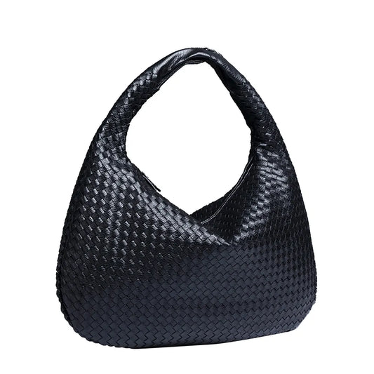 Woven Shoulder Bag Black