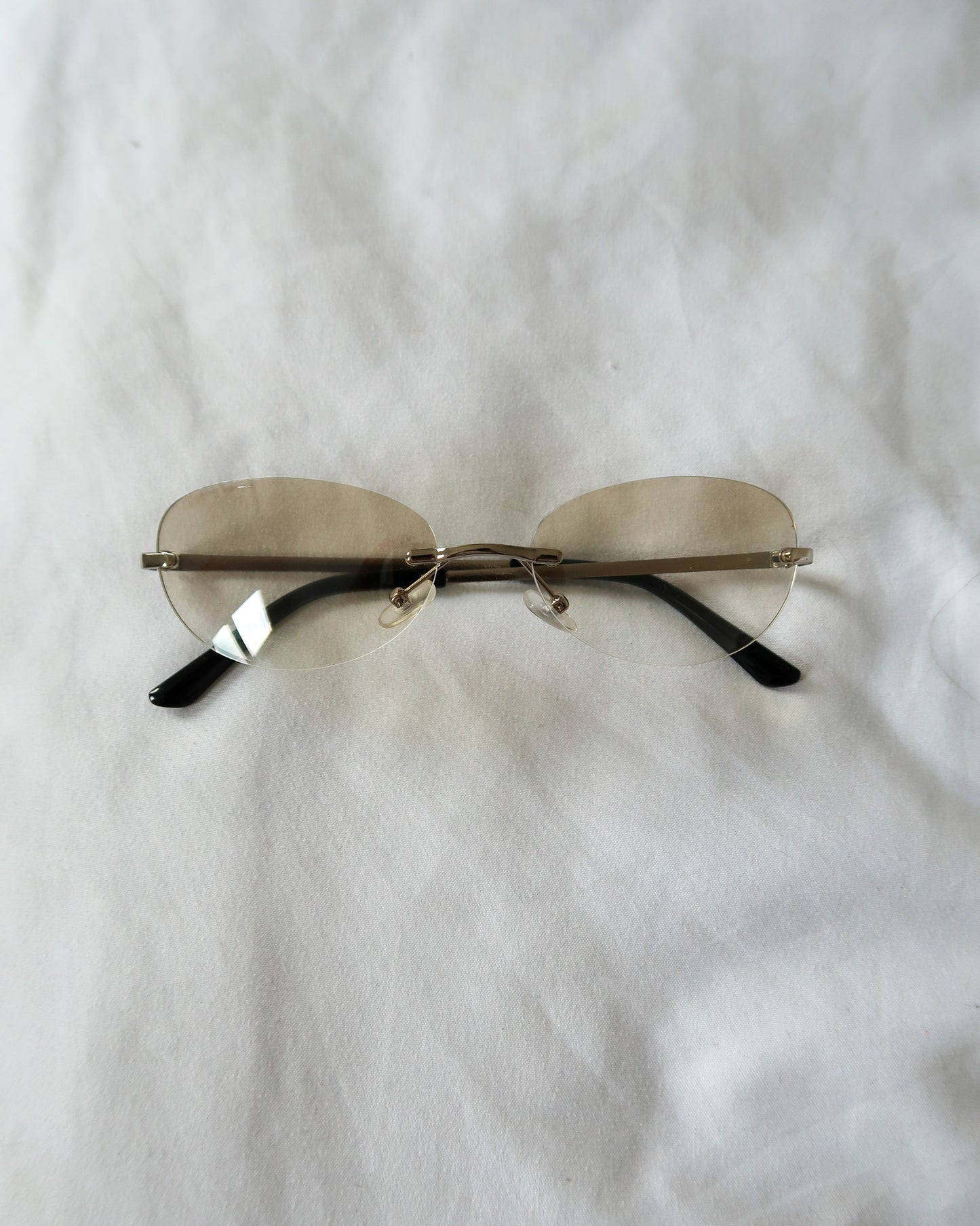 Silver Rimless Sunglasses