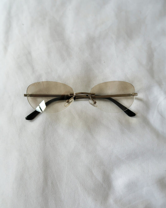 Silver Rimless Sunglasses