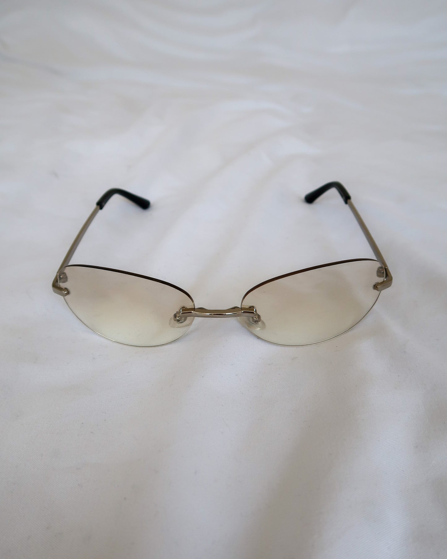 Silver Rimless Sunglasses