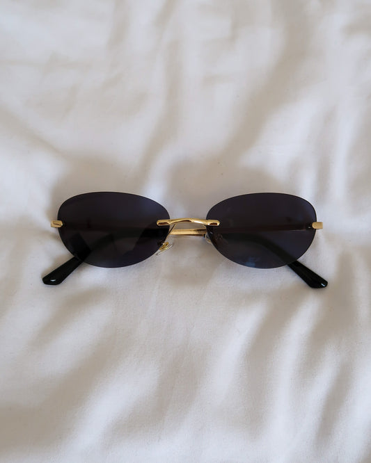Black Rimless Sunglasses