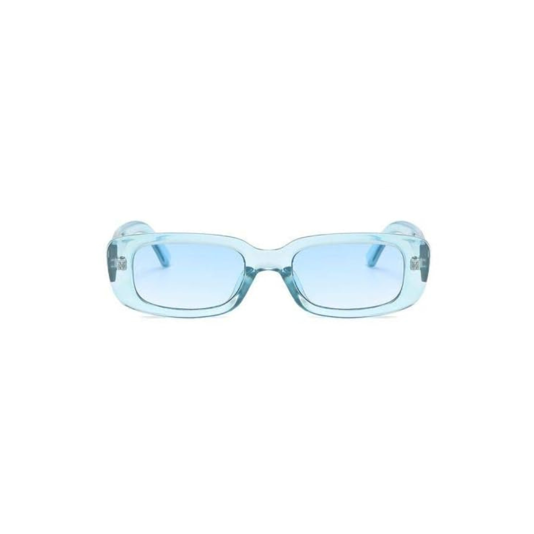 Retro Rectangle Sunglasses Blue