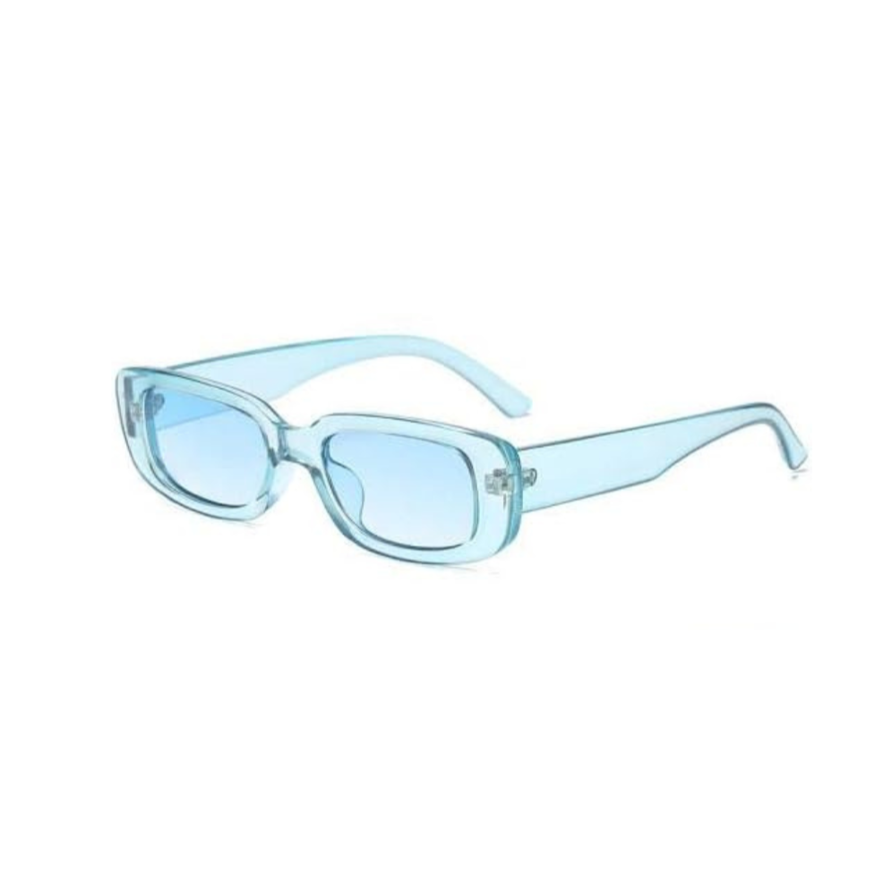 Retro Rectangle Sunglasses Blue