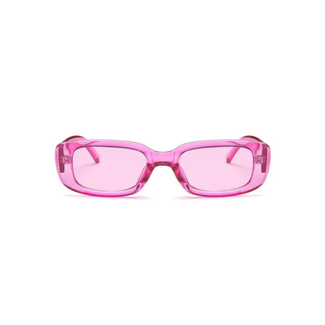 Retro Rectangle Sunglasses Pink