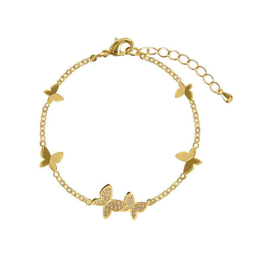 Butterfly Crystal Bracelet Gold