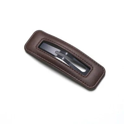 Vegan Leather Clip Chocolate