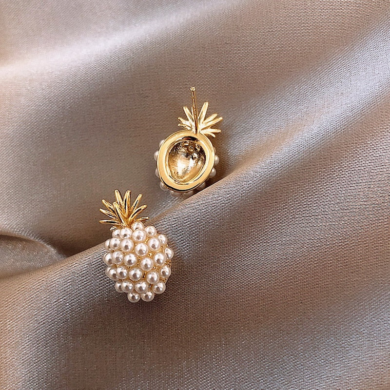 Pineapple Stud Earrings Gold