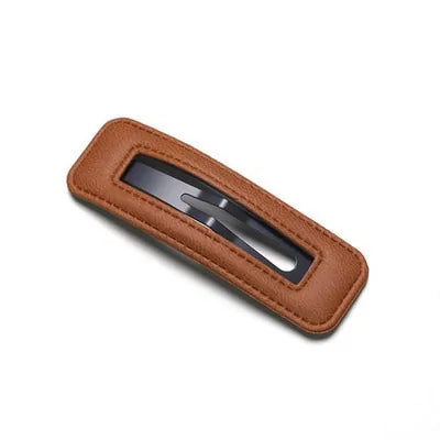 Vegan Leather Clip Brown