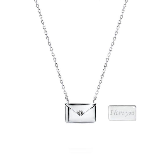 Love Letter Envelope Necklace Sterling Silver